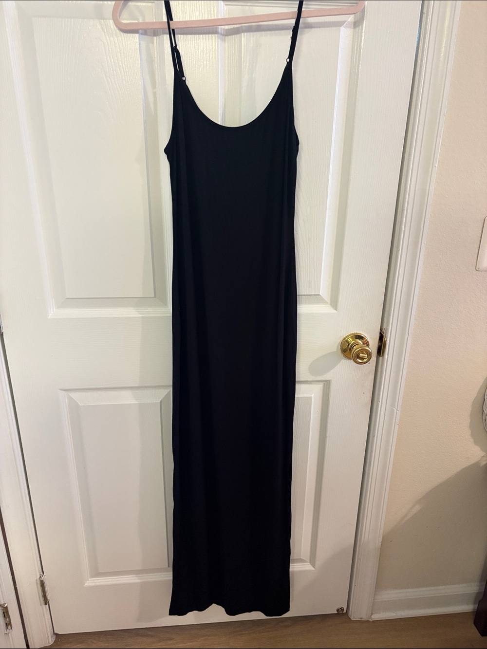 SHEIN Black Spaghetti Strap Maxi Dress